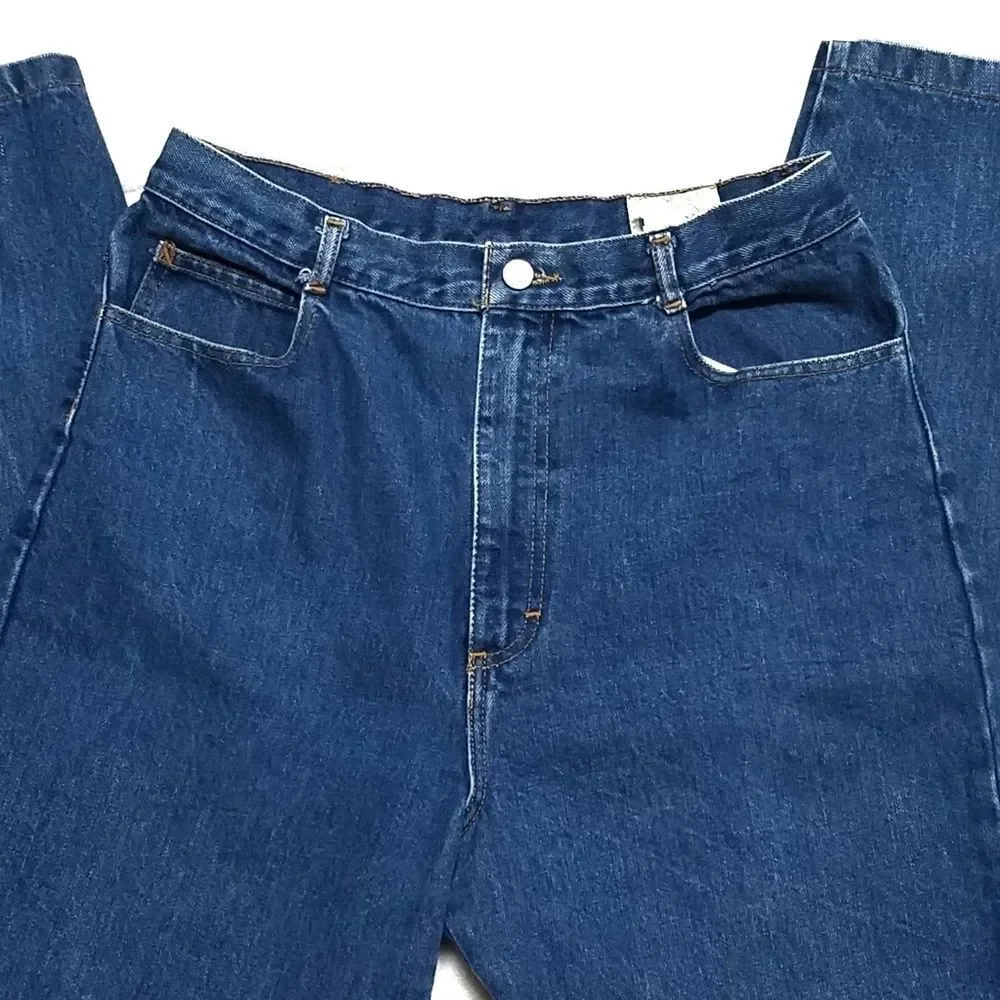 VINTAGE 90s Ultra High Rise Zipper Leg Jeans DR